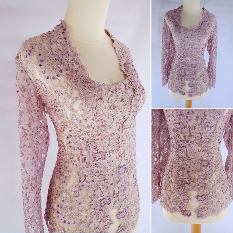 Kebaya Jadi Modern Warna Ungu
