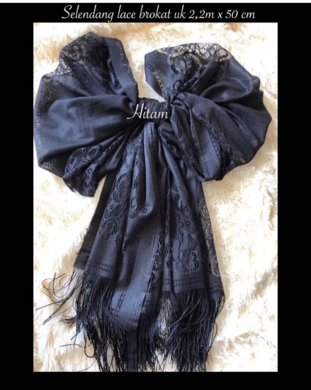 Selendang Brokat Lace Terlaris