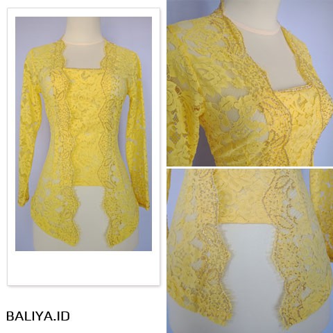 Kebaya Jadi Semi Prancis Kuning