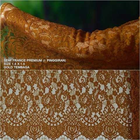 Kebaya Semi Prancis Gold Tembaga