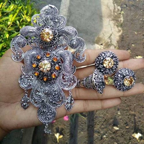 Set Bros Kebaya Terbaru Warna Hitam