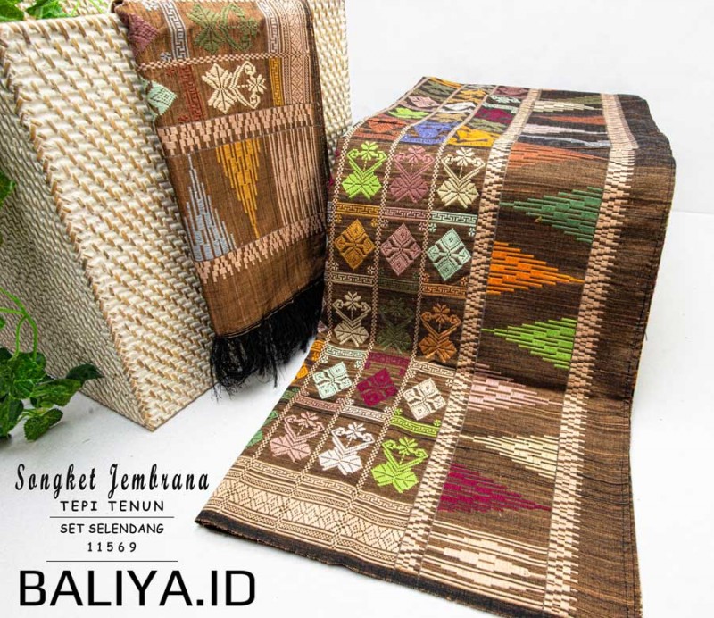 Songket Asli Negara Bali + Selendang Lebar
