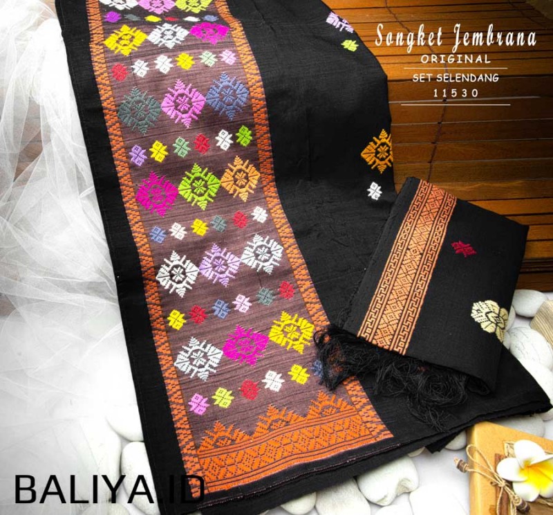Tenun Songket Negara Bali + Selendang Lebar