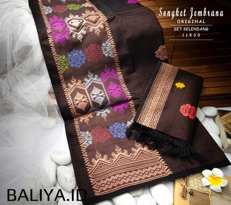 Tenun Songket Negara Bali + Selendang Lebar
