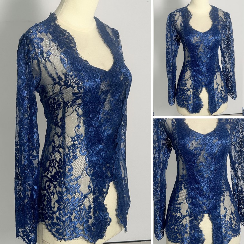 Kebaya Brokat Glosy Lengan Panjang