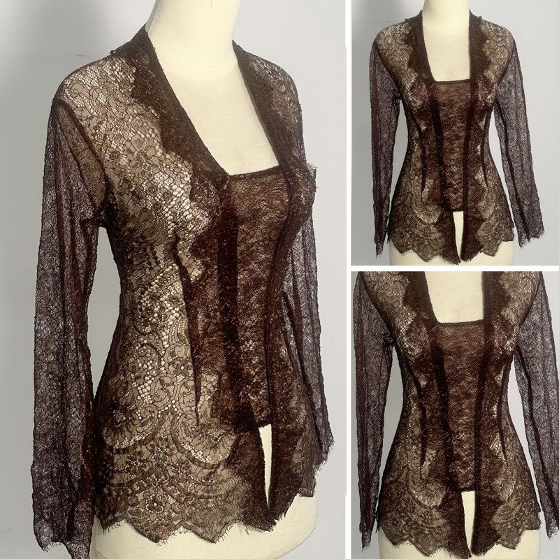 Kebaya Jadi Brokat Kutubaru Lengan Panjang