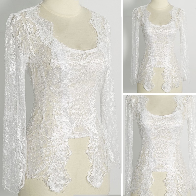 Kebaya Brokat Glosy Lengan Panjang