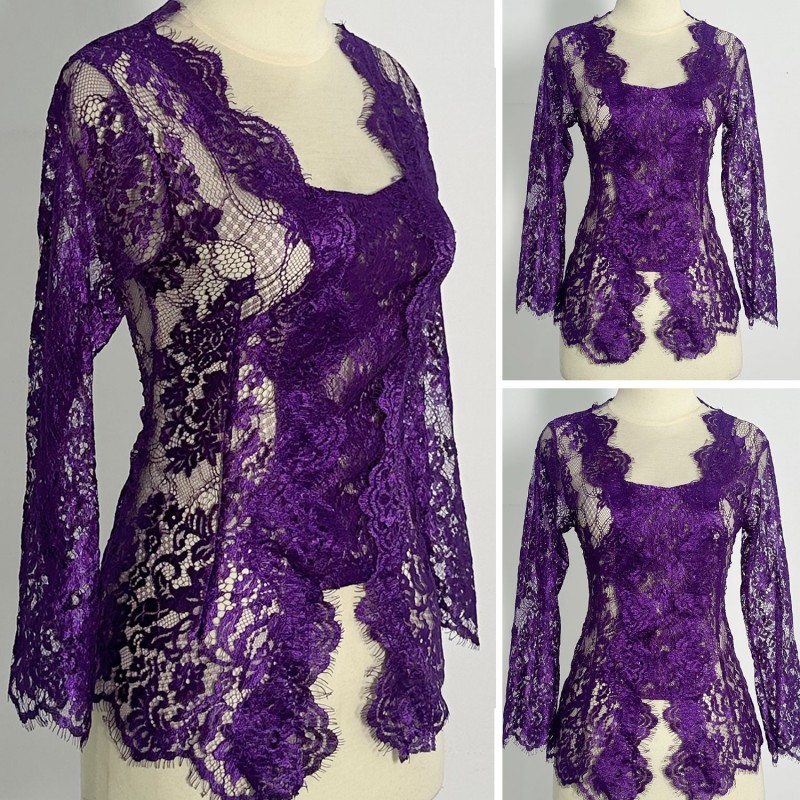 Kebaya Brokat Glosy Lengan Panjang